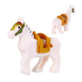 Medieval Series War-Horse Building Blocks White/Black/Brown Horses Battle Steed DIY Bricks Toys For Children Christmas Gifts.