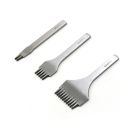 Leather Craft Oblique Flat Cut Hole Punches 3.38/3.85/3.0/2.7mm French Style Oblique Flat Chop Leather Stitching Punch Tool. 