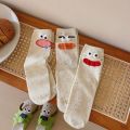 Funny Expression Women's Socks Spring Summer School Students Wearing Cute Cartoon Big Eyes Men Socks Friends Birthday Gifts.