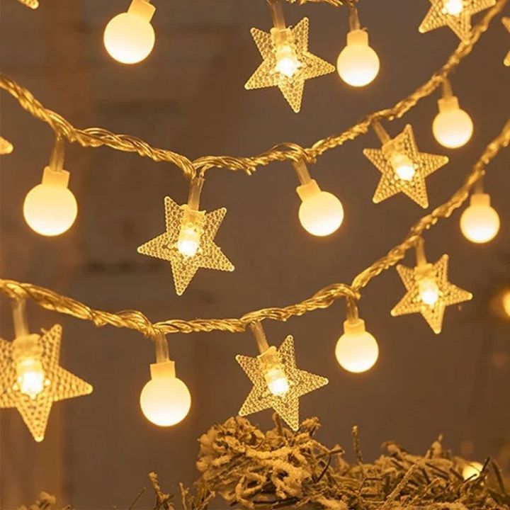 DecorZone Ball garland and star led string light Room decoration starry ...