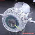LED Flashing Glowing Water Liquid Activated Light-up Wine Glass customized. 