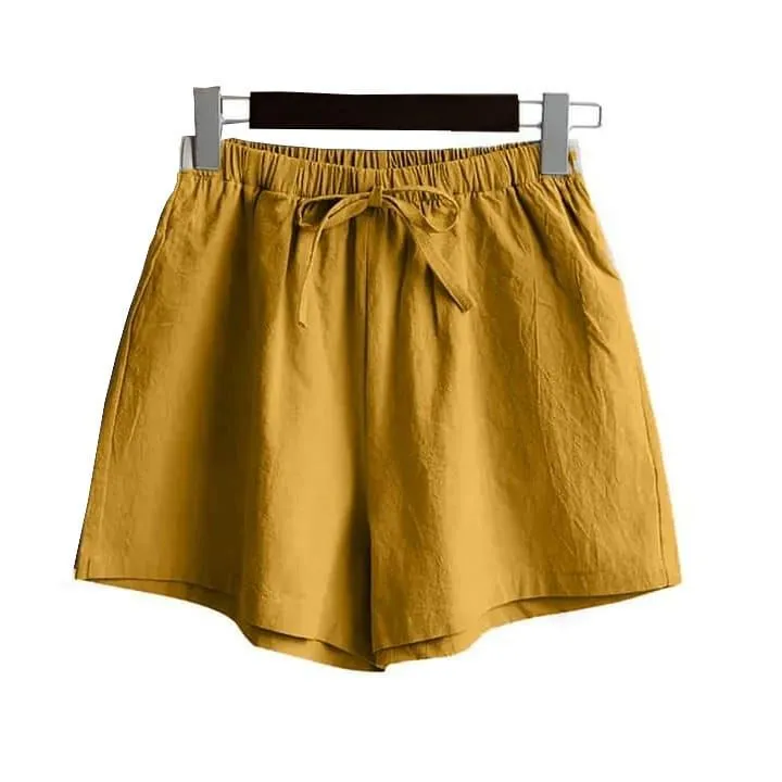 ladies%20casual%20linen%20shorts%20-%20Image%202