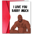 1pc, Funny Birthday Card, I Love You Barry Much, Rude Meme Greeting Card For Her, Barry Wood Meme Joke Card For Him.. 
