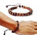Wooden Bracelets For Men,High-Quality Adjustable Beads Charm Strand Bracelet For Boys And Girls,Men Jewelry. 