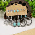 Women's Earrings Snake Pendant Vintage Boho Blue Stone Turquoise Ear Women Wholesale Mixed Ethnic Jewelry Sets Party .