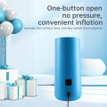 Portable Balloon Blower Machine Mini Electric Balloon Pump with Press and Auto Inflate Balloon Inflator Anti-slip Air Pump. 