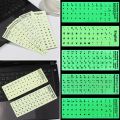 Luminous Keyboard Stickers Spanish/English/Russian/Arabic/French Language Letter Protective Film Alphabet Button Layout.
