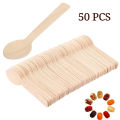 50Pcs Disposable Wooden Spoons for Tasting Sampling Yogurt Ice Cream Dessert Forks Wedding Party Tableware Wooden Spoon.