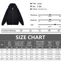 Harajuku Jacket Sweatshirts Men Zip Up Hoodies Jacket Retro Long Sleeve Oversized Black Hooded Sweatshirt Coats.