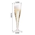 25pcs Disposable Plastic Champagne Flutes 5Oz Clear Glitter Champagne Cups Bar Wedding Party Wine Cups Crystal Wine Cocktail Cup. 