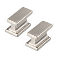 1/2Pcs Square Cabinet Handles Pulls Drawer Knobs for Wardrobe Furniture Door Hardware Replacement Black/Silver Metal Handles. 