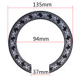 38 39/40 41 inch PVC Circle Sound Hole Rosette Inlay Sticker for Guitars Decor Black + Silver Sound Hole Rosette Sticker. 