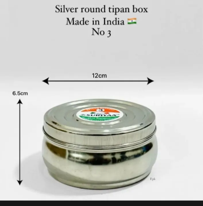 silver round tipan box Made in India No 3 | Daraz.lk