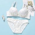 Gathering Show Large French Underwear Women Collect Side Breasts Upturned Bra Without Steel Ring Underwear Set. 