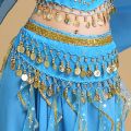 Metal Coins Child Waist Chain Hip Scarf Child Belly Dance Indian Dance Belt For Kids Dacning Waist Belt Chain. 