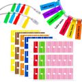 240/480pcs Self-Adhesive Cable Labels Colorful Waterproof Wire Marking Ties Laser Printer Stickers Fiber Wire Labels Organizers. 