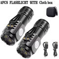 Mini 3LED Flashlight With Pen Clip，Night Walking, Portable Brightness,Rechargeable Waterproof Emergency Spotlight Outdoor Torch. 