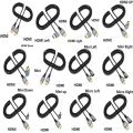 4K HDMI Spring Cable Male to Male Left Right Up Down Mini Micro HDMI Coiled Extension Flexible Spiral Cable Plug HDMI Cable.
