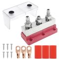 Yachts High Current 600A Bus Bar Plated Copper Distribution Block 4 Studs.