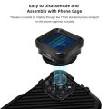 Mobile Phone Anamorphic Movie Lens 1.55X Deformation Filmmaking Lens Phone Moive Lens with Universal Lens Clips Carry Bag. 