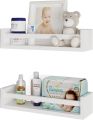 White Wall Bookshelf for Kids Room,Wall Bookshelf for Kids Room,Floating Bookshelf for Toddler Baby Room Bedroom,Book Shelf for Wall Mounted Decor Display Shelf. 