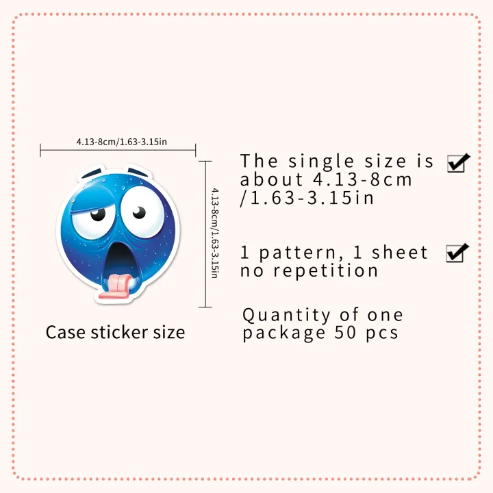 50pcs%20cute%20blue%20bean%20emoji%20waterproof%20stickers%20ornament%20Child%20interest%20easy%20paste%20cute%20gift%20DIY%20-%20Image%204