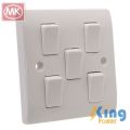 MK Brand 5 Gang 1 Way Switch (MK Series). 