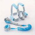 Kids Anti-Lost Leash with Pulling Rope, Anti-Lost Back Pack, Safety Strap with Spring Rope, Blue and Pink Polyester, for. 