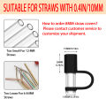 6Pcs Hello Kitty Straw Cover Cap 10MM Drink Straw Plug Splash Proof Drink Cup Straw Cap Eco-friendly Charm Pendant Party Gift ﻿. 