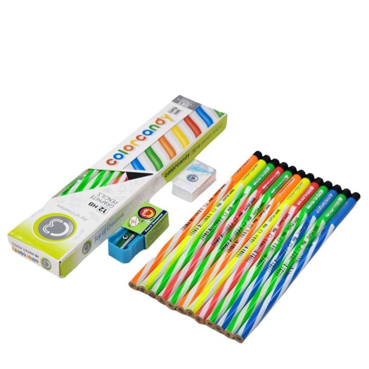 Doms C3 Color Candy Super Dark HB Graphite Pencil Box 12 Pcs Pack