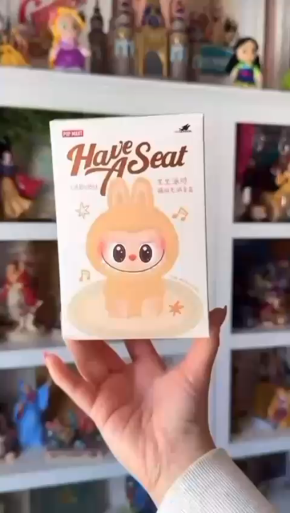 Labubu - Original Labubu Doll Blind Box Pop Mart | Labubu Keychain Doll Toy for Girls & Boys | Labubu Doll Key Chain Ring | Labubu doll | 6.5" Labubu Dolls Have a Seat | Labubu Toy Box Keychains for Girls & Boys Gift
