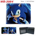 Sonic Peripheral Wallet Super Sonic Mouse Short Half-fold Card Holder Full Color Cartoon Anime Coin Purse Wallet. 