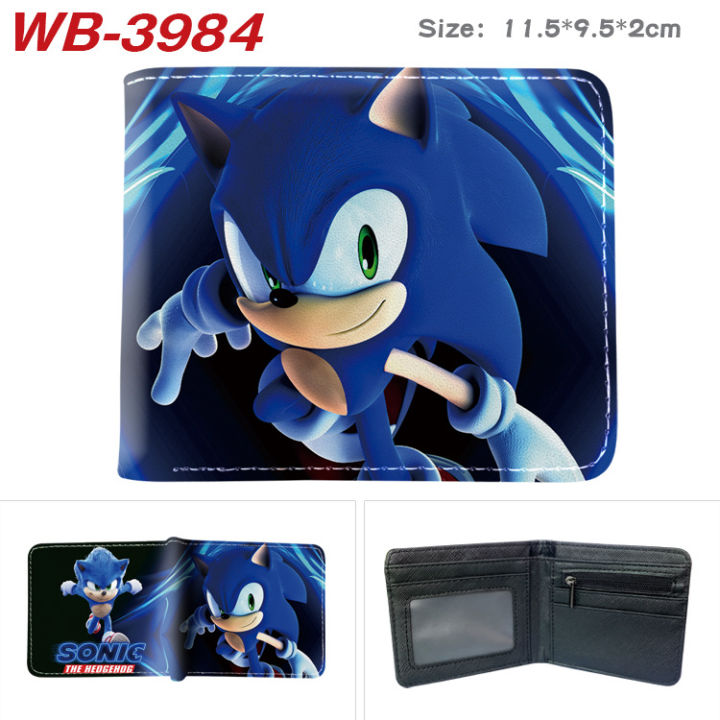 Sonic Peripheral Wallet Super Sonic Mouse Short Half-fold Card Holder Full Color Cartoon Anime Coin Purse Wallet