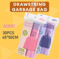 Drawstring trash bag with fragrance, 2 rolls total 30 PCs 45*50 m. 