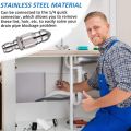 Water Jet High Pressure Sprayer Nozzle Clean Sewer 1/4" Stainless Steel Pressure Washer Quick Plug Drain Hose Nozzle Tool. 