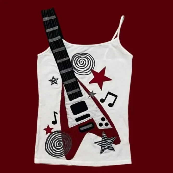 Summer%20New%20Y2K%20Punk%20Rock%20Trend%20Visual%20Design%20Musical%20Note%20Printed%20Camisole%20Vintage%20Fashion%20Hip%20Hop%20Personality%20Slim%20Emo%20Girl%20Top%20-%20Image%202