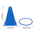 1 Set Party games Ring Toss Game Carnival Combo Set,Soft Plastic Cones Ring Toss Games,Carnival Games Toy for Kid Adult. 