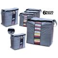 6 Pack Clothes Storage, Foldable Blanket Storage Bags, Storage Containers for Organizing Bedroom, Closet, Clothing, Comforter, Organization and Storage with Lids and Handle. 