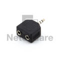 3.5mm to dual 3.5mm stereo splitter head plug audio audio splitter plug audio output into 2 way sound. 