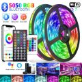 WIFI RGB LED Strip Light 5050 Bluetooth APP Control Led Flexible Diode Decoration For Festival Party TV Desk Bedroom. 
