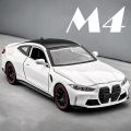 1:32 M4 320I Simulation Car Model Toys Metal Diecast Doors Opened Sound Light Pull Back  Tires Ornament Vehicles for Kids. 