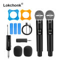 PG58 Professional Wireless Microphone 2 Channels UHF Fixed Frequency Handheld Mic Micphone For Party Karaoke Church Show Meeting. 