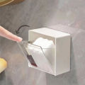 4pcs Plastic Wall Mounted Storage Boxes Dustproof Bathroom Organizer for Cotton Swabs Makeup Adhesive Small Jewelry Holder Box. 