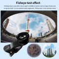 3in1 Fisheye Wide Angle Micro Camera Lens for iPhone Xiaomi Redmi 3IN1 Zoom Fish Eye Len on Smartphone Lenses with Phone Clip. 
