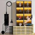 Smart Penetrable Wood COB LED Strip Touch Sensor Light 1-6 PCS 1-3m Black PCB Embedded Cabinet TV Wall Backlight Parallel Lights pen gpt lightify pen gpt. 