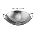 Stainless Steel Wok, Deep Frying Pan, Conduction Drawing Wok, Chinese Wok,. 