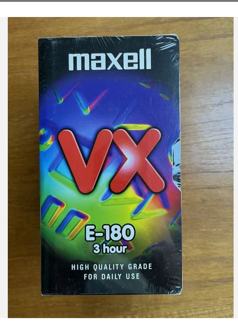 Maxell VX E-180 vhs tapes  new sealed cassettes