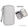 1PCS Grey/Black/Pink/Navy NEW Travel Organizer Bag Cable Storage Organizers Pouch Carry Case Portable Double Layers Storage Bags. 