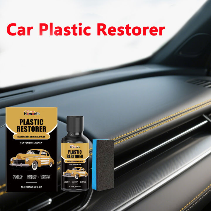 Car Plastic Restorer Spray Interior Dashboard Exterior Trim Cleaner ...