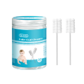 60Pcs Baby Tongue Cleaner Disposable Gauze Toothbrush Paper Rod Infant Oral Cleaning Brush Stick For Newborn Cotton swab. 